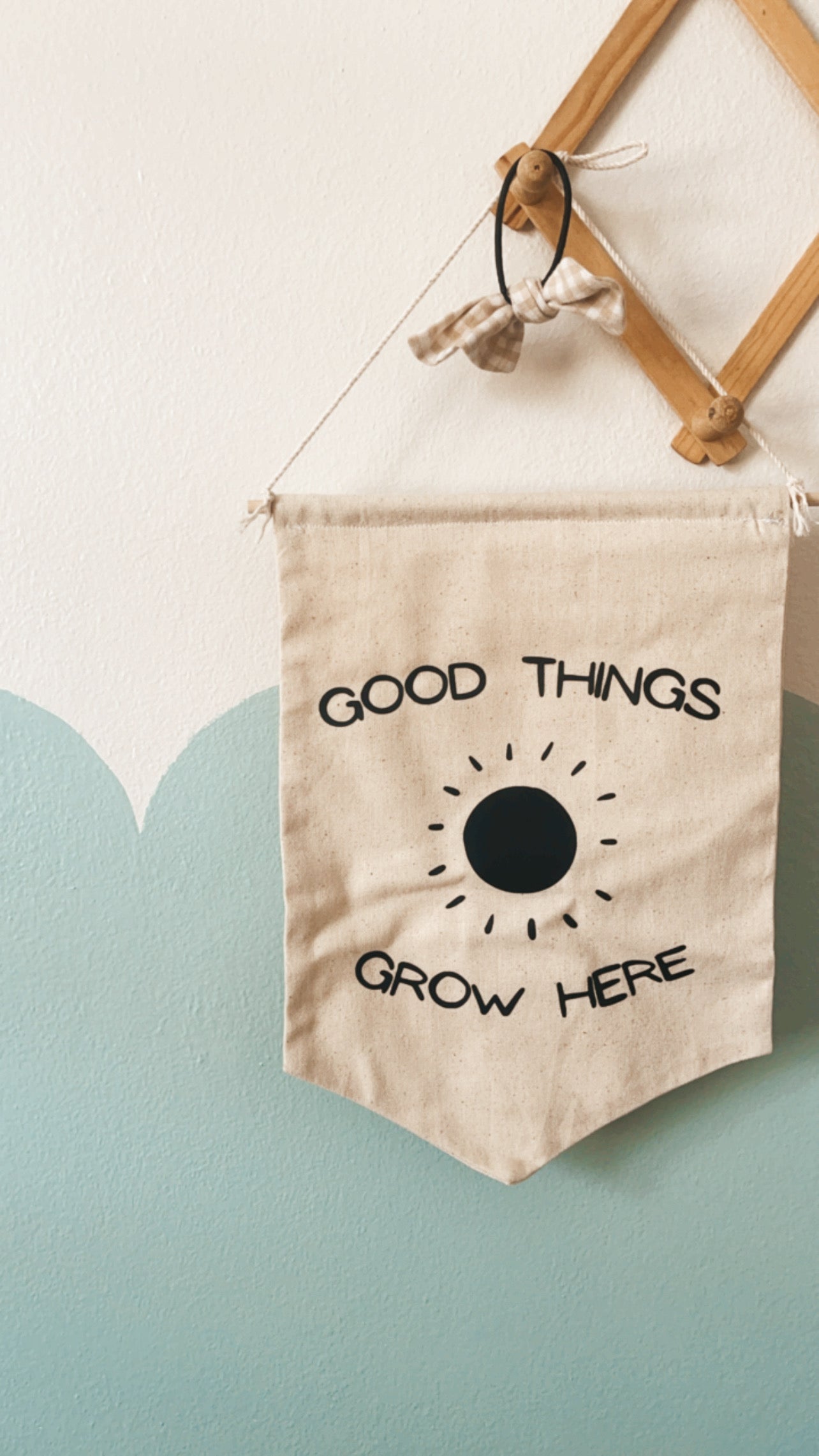 Good Things Grow Here Hanging Sign
