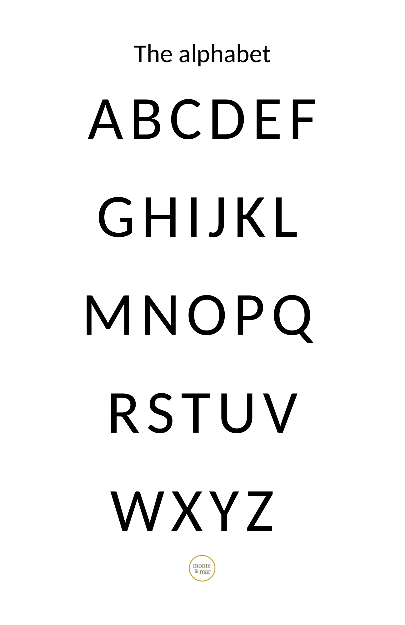 Alphabet Download Print